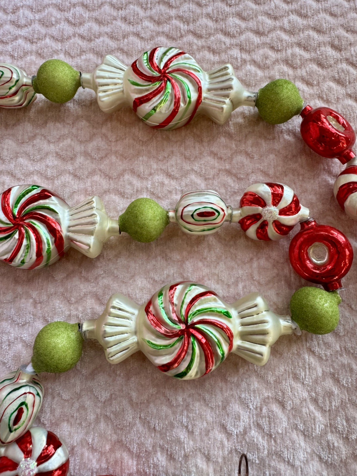 VTG 1997 NOS CHRISTOPHER RADKO PENNY CANDY BLOWN GLASS CHRISTMAS GARLAND RETIRED