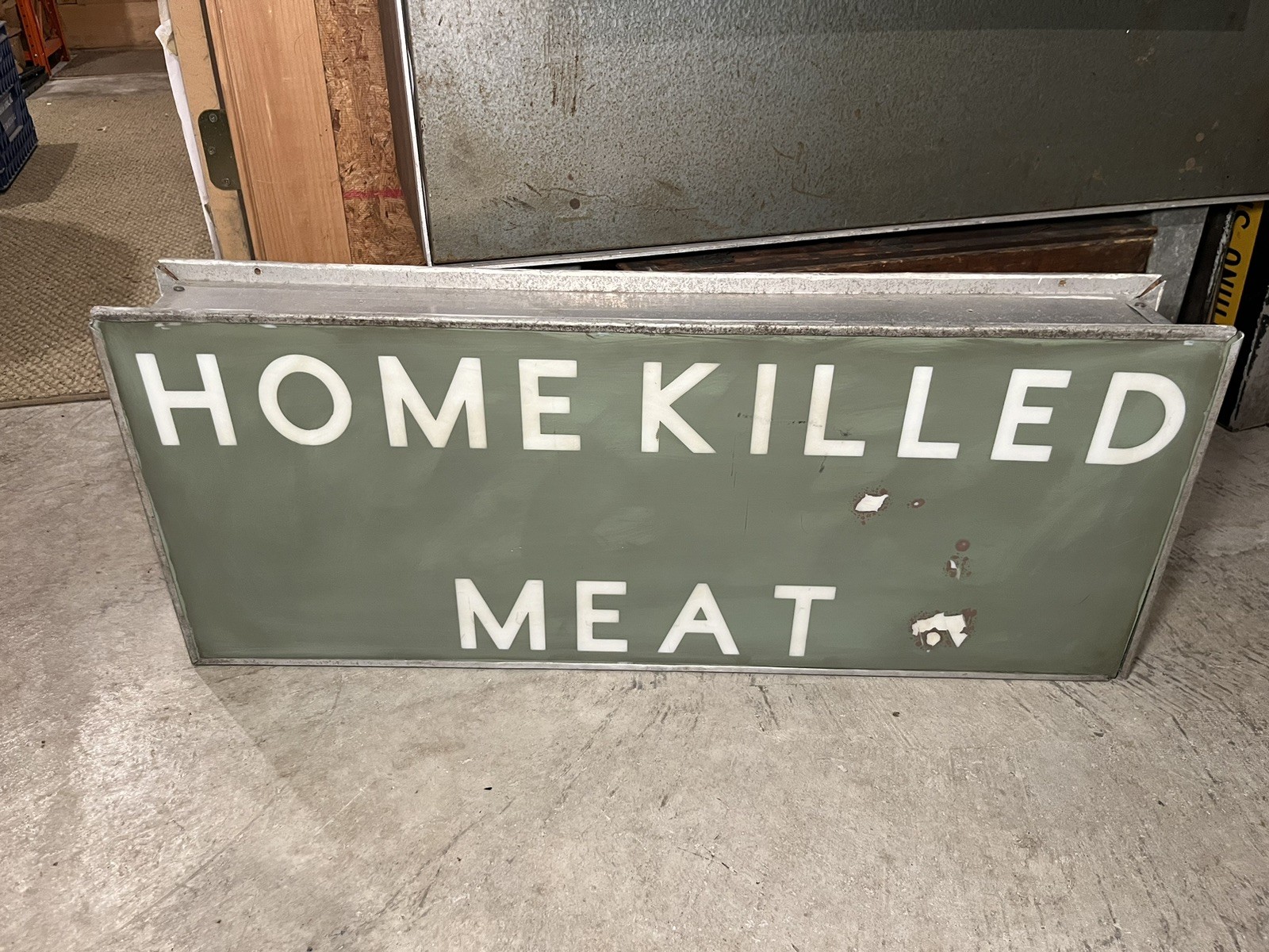 Vintage 1961 Butchers Shop Lighted Sign