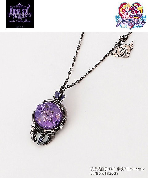 Sailor Moon ANNA SUI Necklace Pendant Cutie Moon Rod Black  BANDAI 2018 Isetan