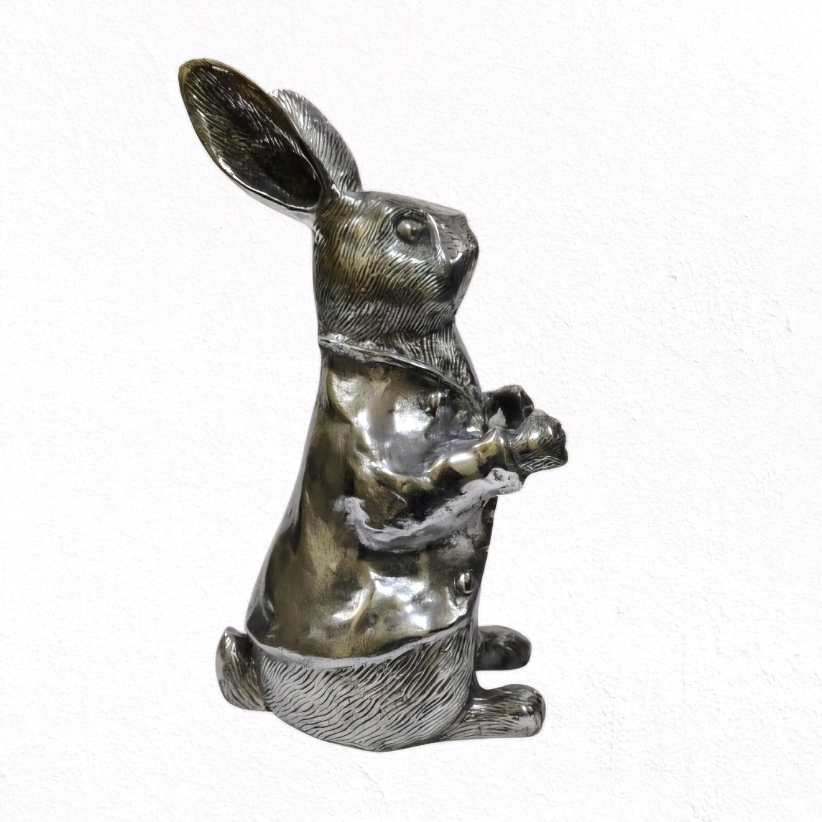 Large Rabbit Metal Easter Bunny Figurine Statue 16 inches Large Rabbit Metal Easter Bunny Figurine Statue 16 inches