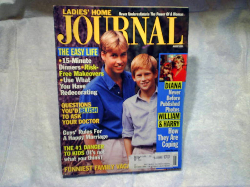 1998 LADIES\' HOME JOURNAL Prince William & Harry Cover,princess diana,royal
