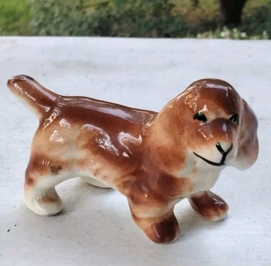 Vintage Cocker Spaniel Springer English Porcelain Ceramic Dog Figurine Japan