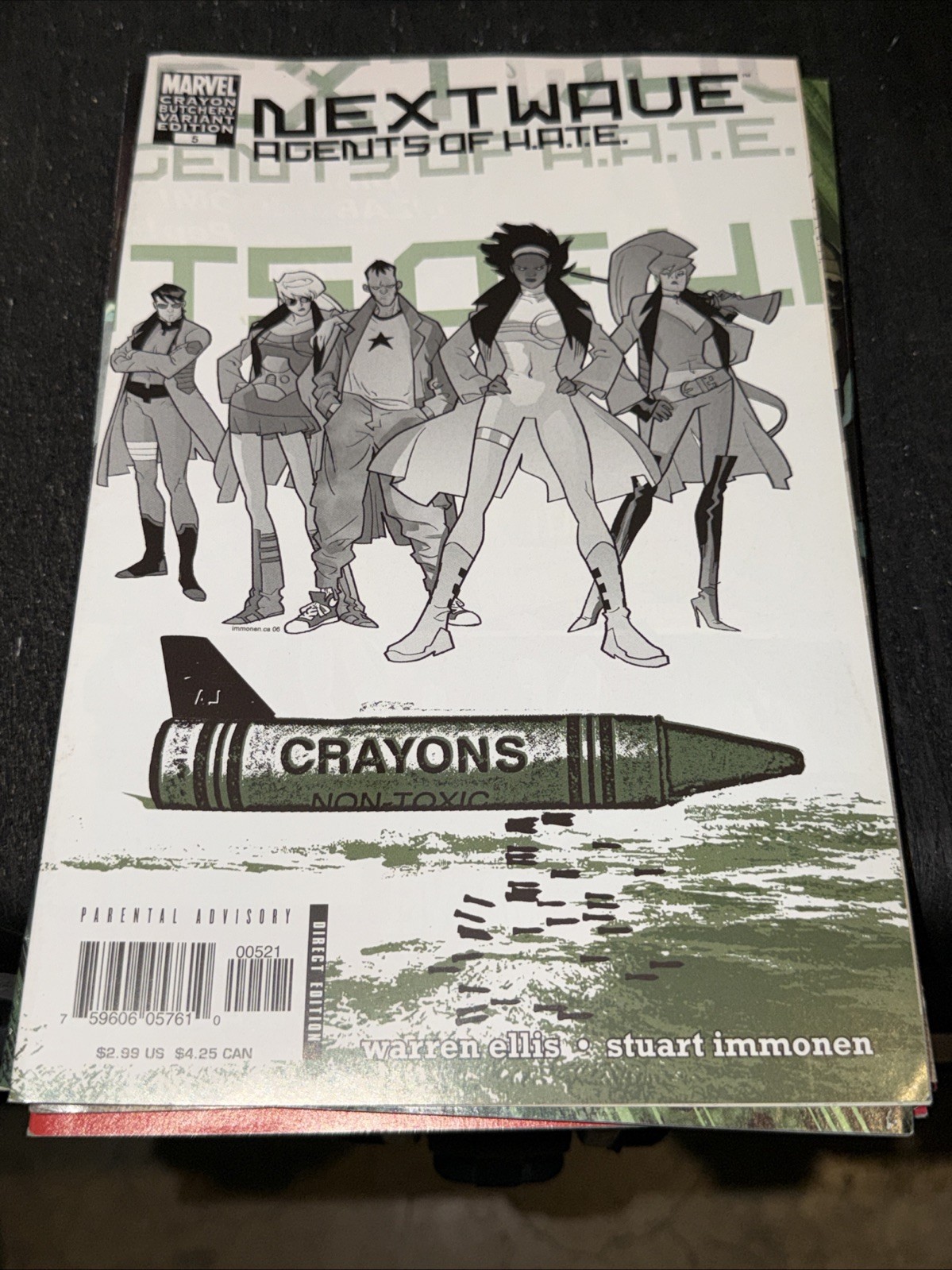 Nextwave Agents of Hate #5 - Marvel Comics - 2006 - Crayon Butchery Variant Cove