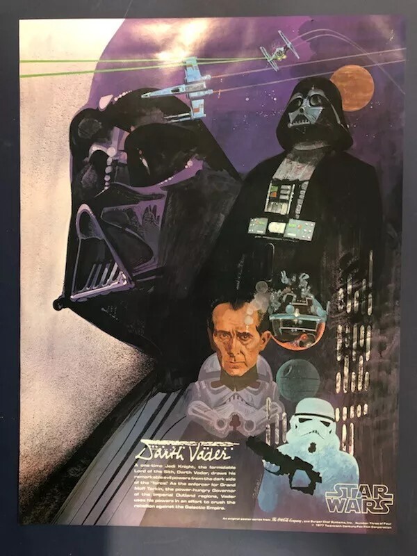 1977 Star Wars Original Burger Chef Coca-Cola Promo Posters 18x24 Set of 3