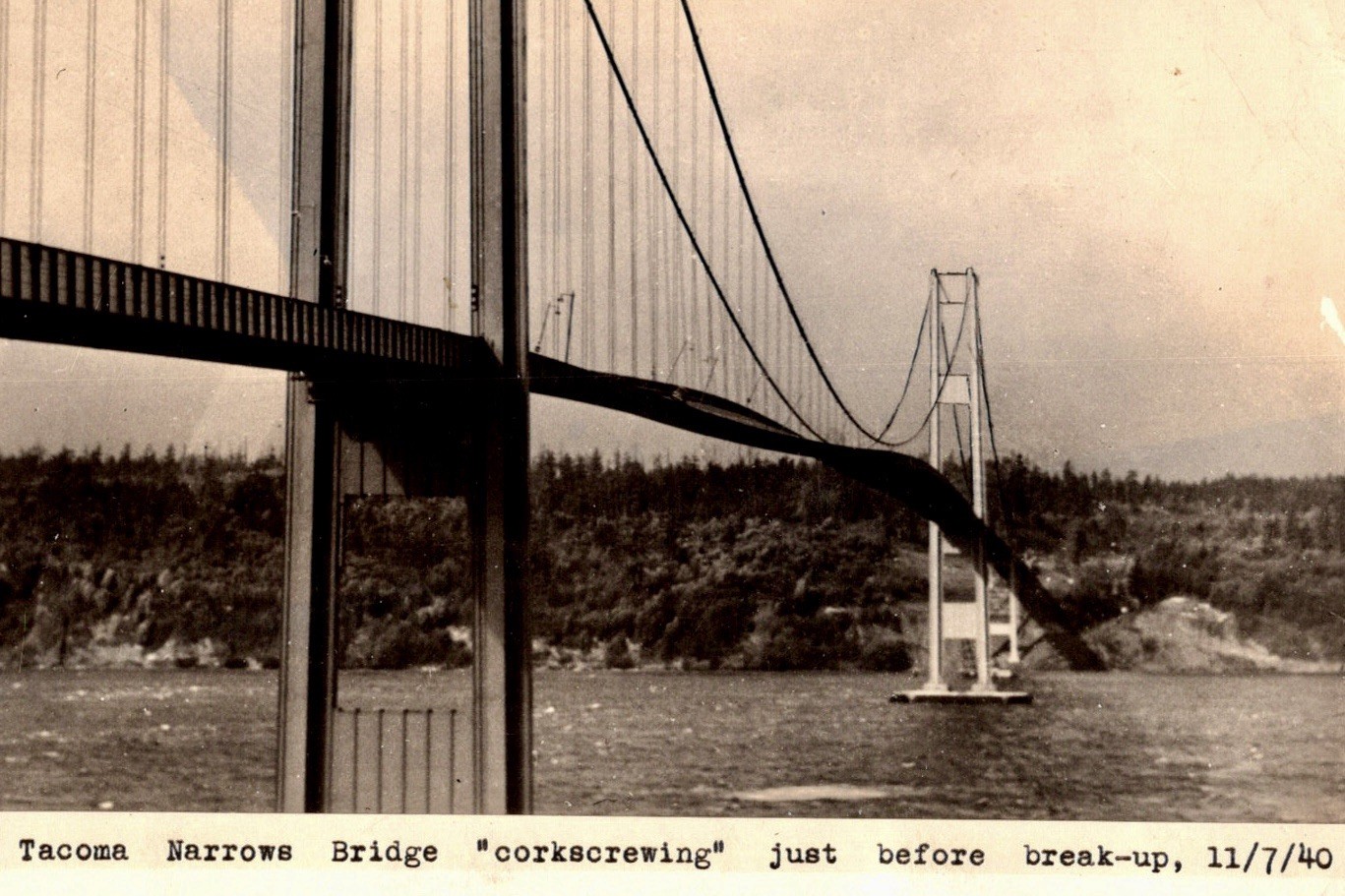 Reprint RPPC Tacoma Narrows Bridge Before Collapse Disaster B772