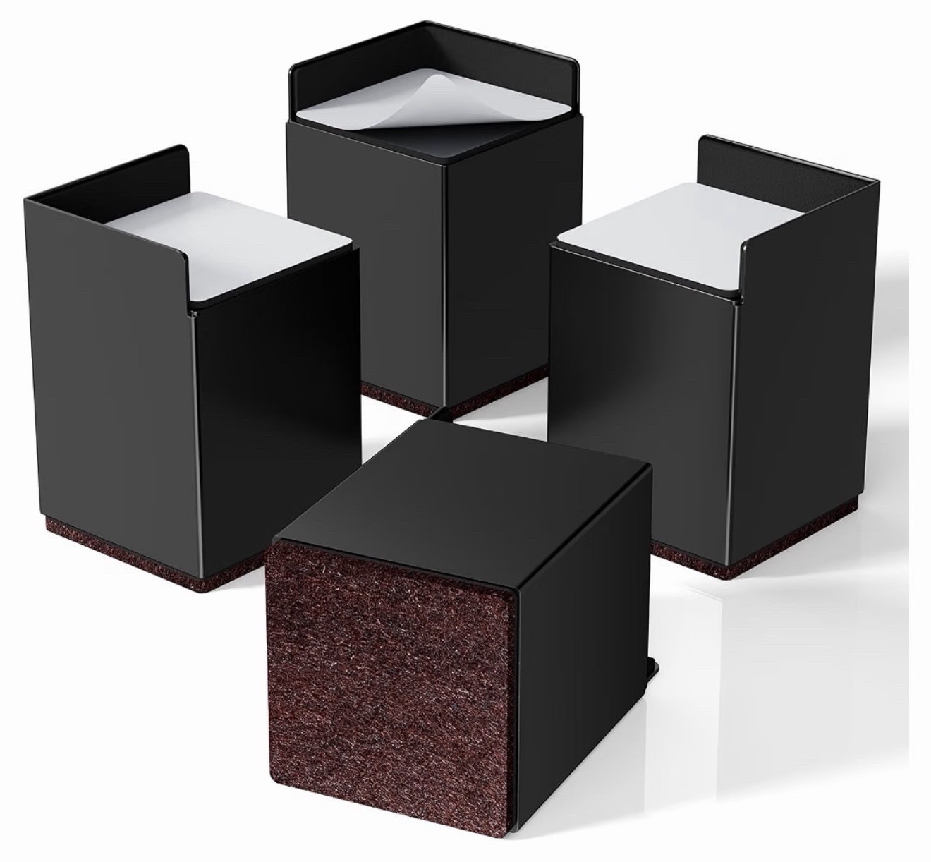Ezprotekt Bed Risers 4 Inch Heavy Duty Furniture Risers For Bed Couch Sofa