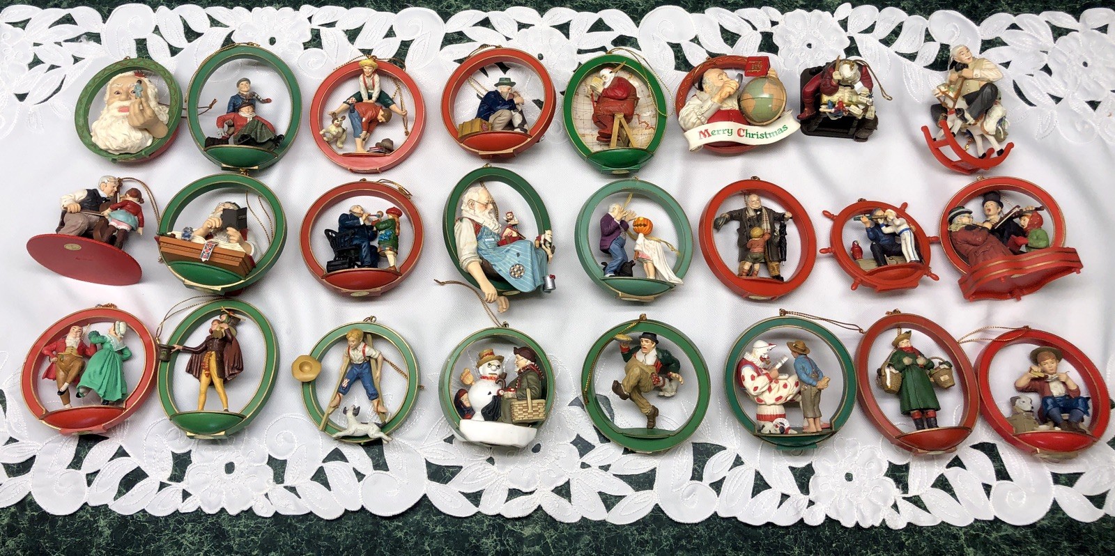 Vintage 1987 Norman Rockwell Danbury Mint Christmas Ornament Collection 24 of 25