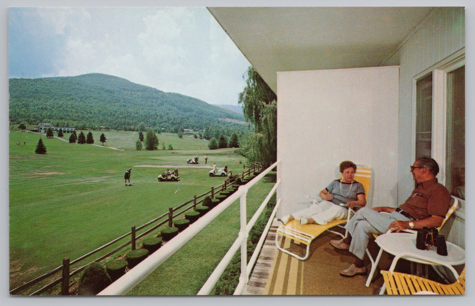 Golfing @ The Evergreen Lodge~The Thompson House~Windham New York~c1979 Postcard