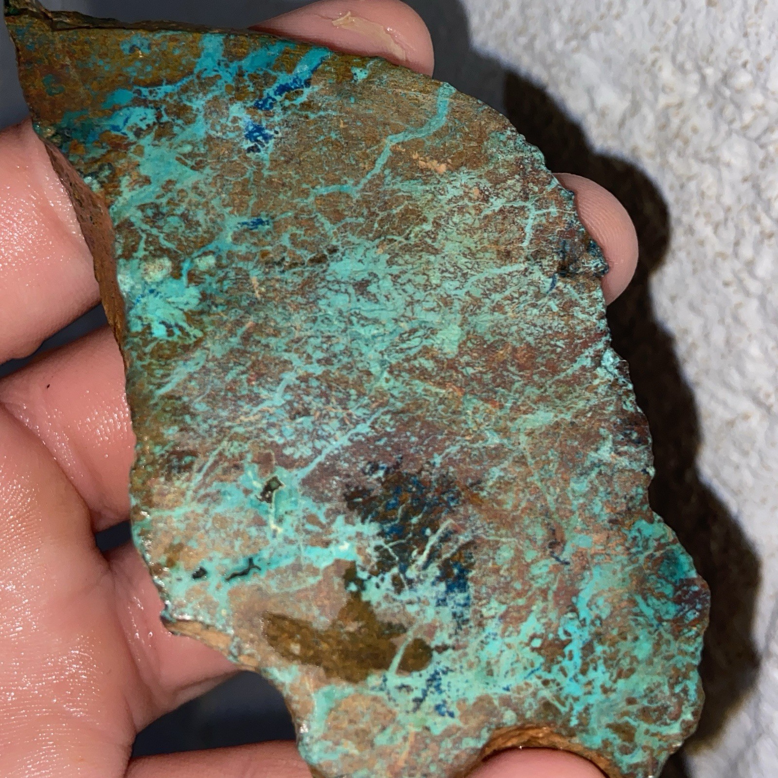 Sonora Sunset Chrysocolla Beautiful Lapidary Rough 4.55 Oz