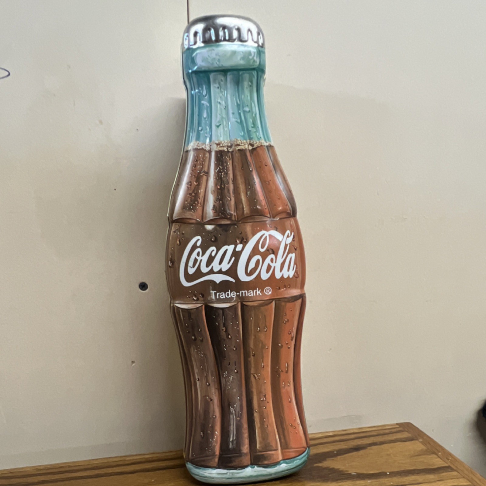 Coca-Cola Bottle Shaped Tin Collectible Container 1997 Original Soda Theme