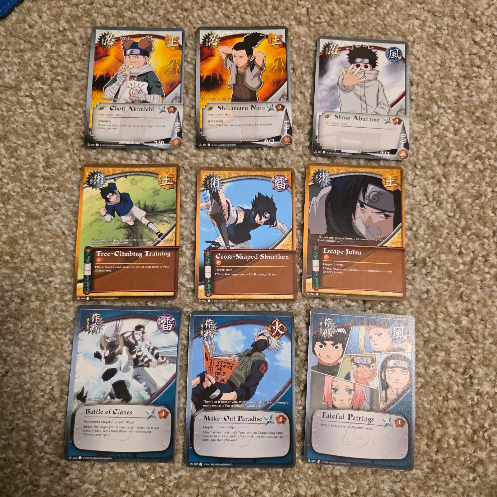 naruto ccg vintage ninja, jutsu, and mission cards (9)