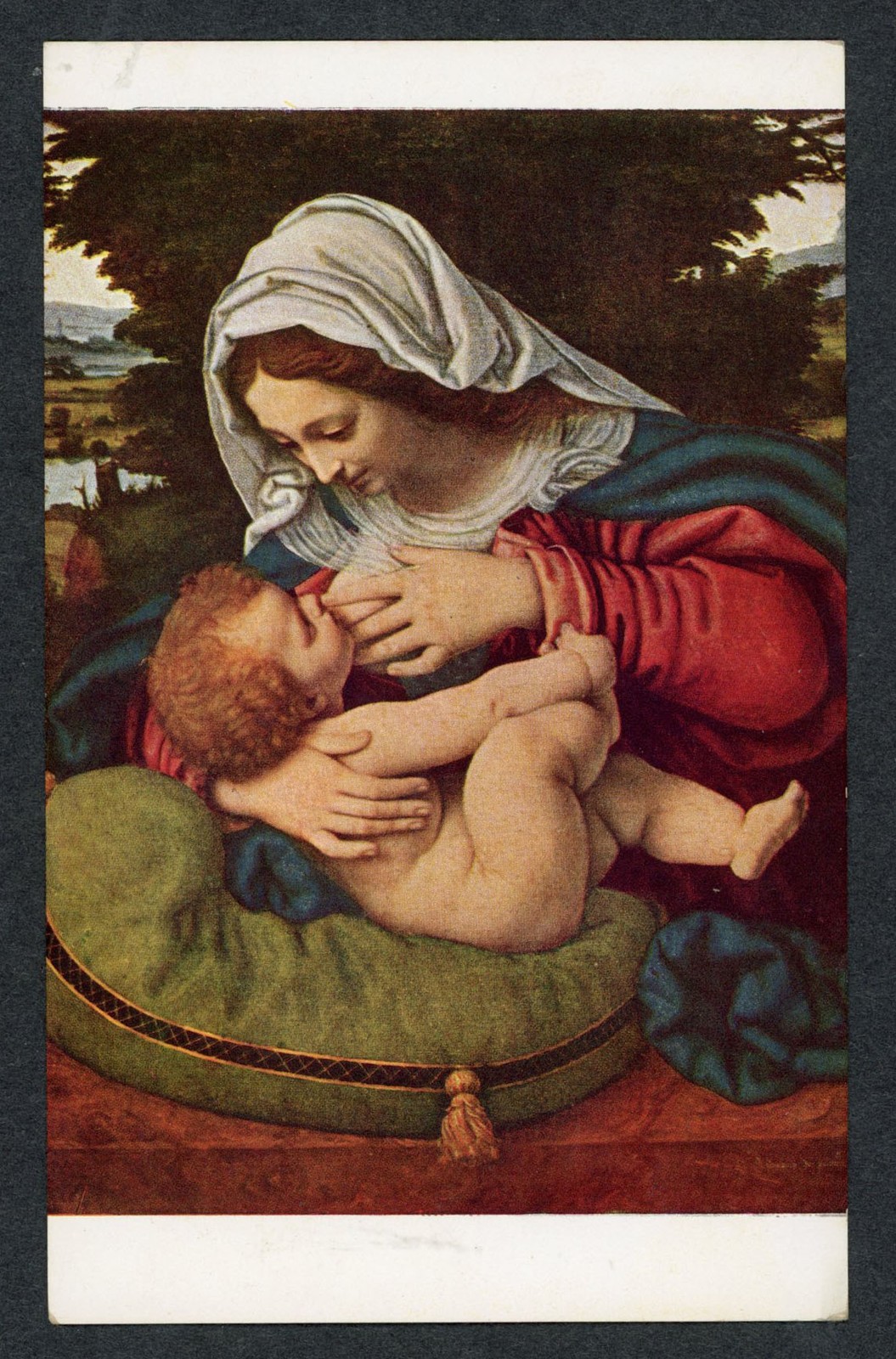 France Andrea Solario The Virgin and the Green Cushion Louvre Museum Paris Unuse