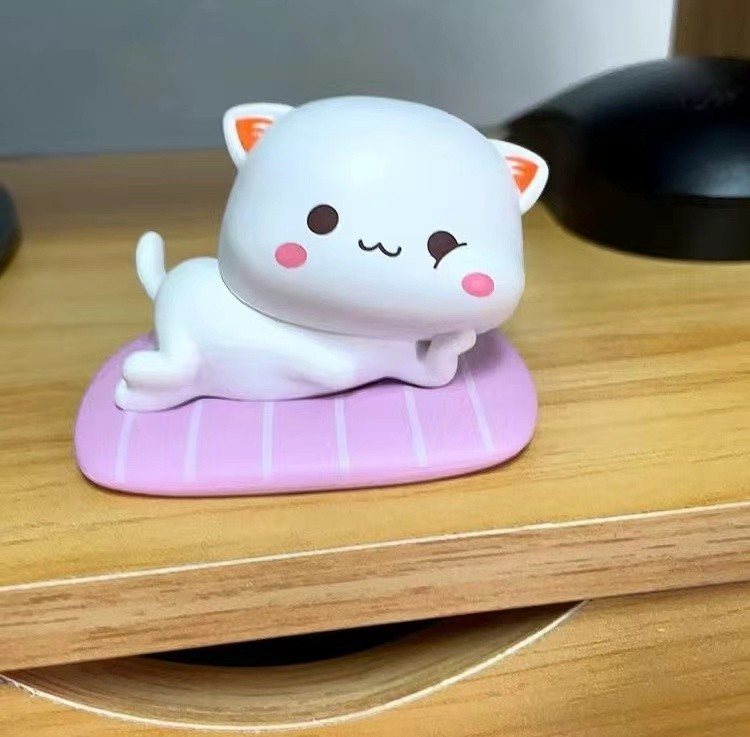 Season 2 MITAO Cat Lucky Cat Peach Goma Collect toy Couples Gift - Watching you