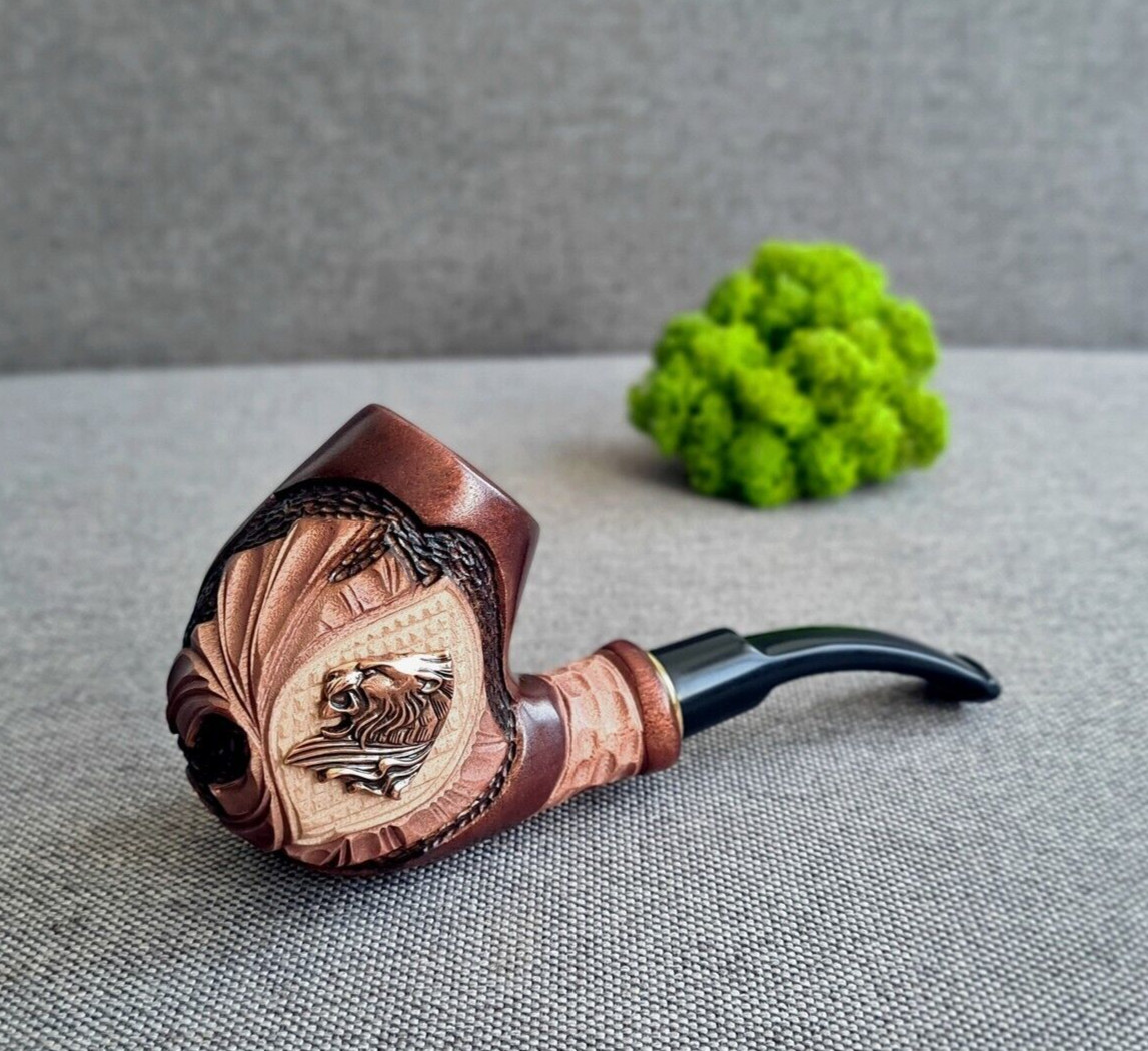 Smoking pipe LION Wood tobacco pipe Wood Hand Carved Cigar Pipes