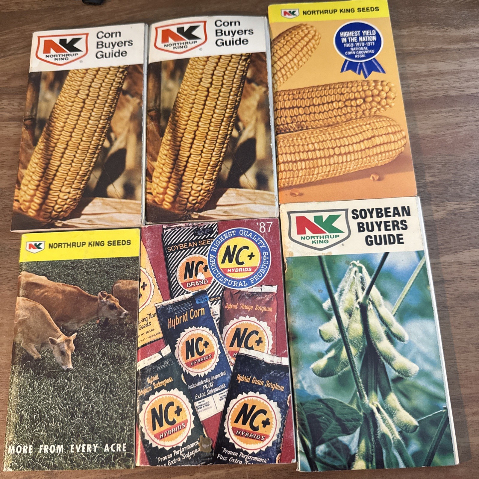6 Northrup King Seed Memo Booklets Planting Guides 1960s-80s Corn & Soybean