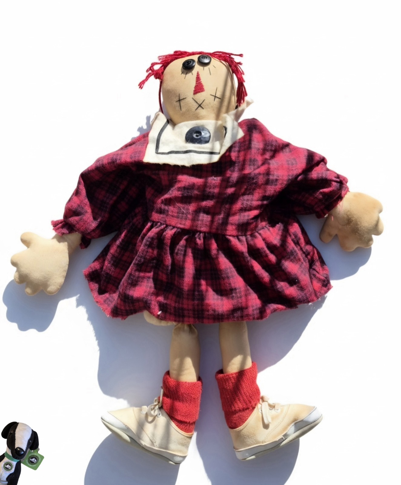 Vintage Style Raggedy Ann Rag Doll Folk Art Primitive Americana Spooky Halloween