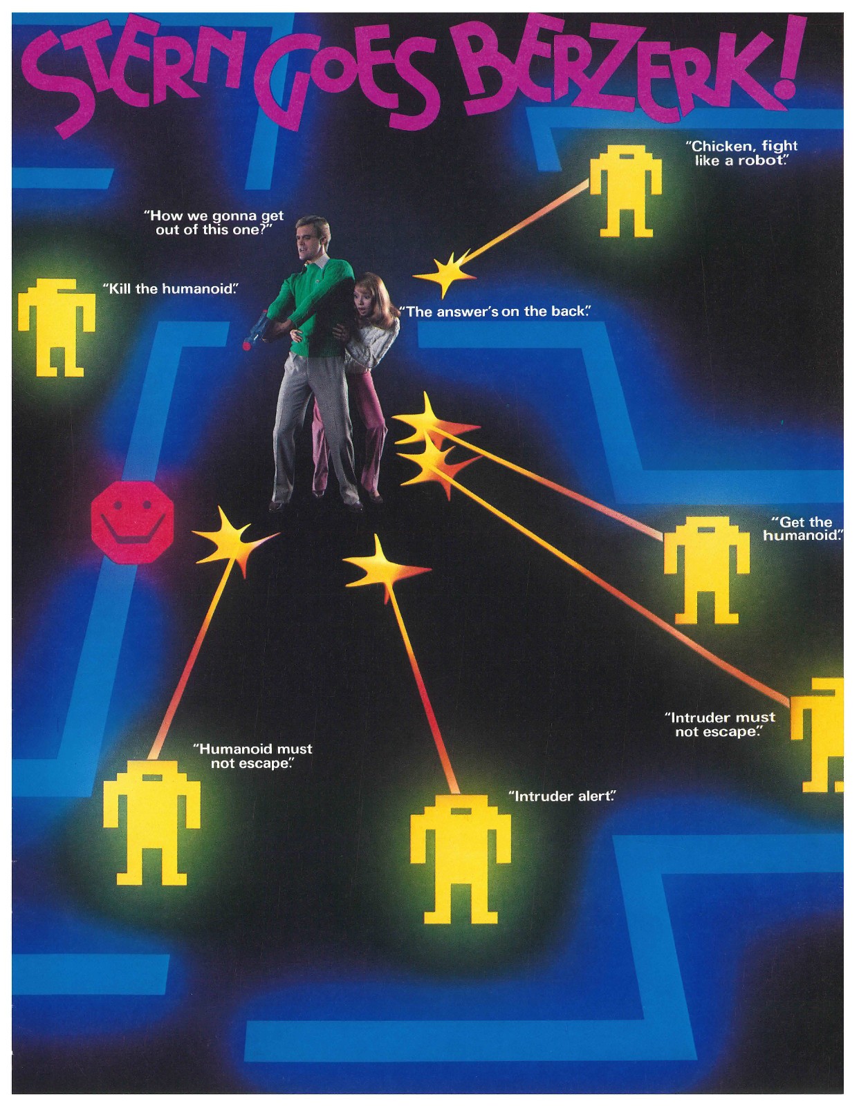 Berzerk Stern Video Arcade Flyer / Brochure / Ad /