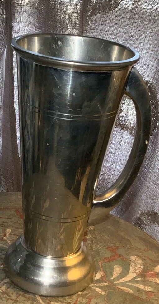 Vintage English Sheffield Pewter Pilsner With Handle