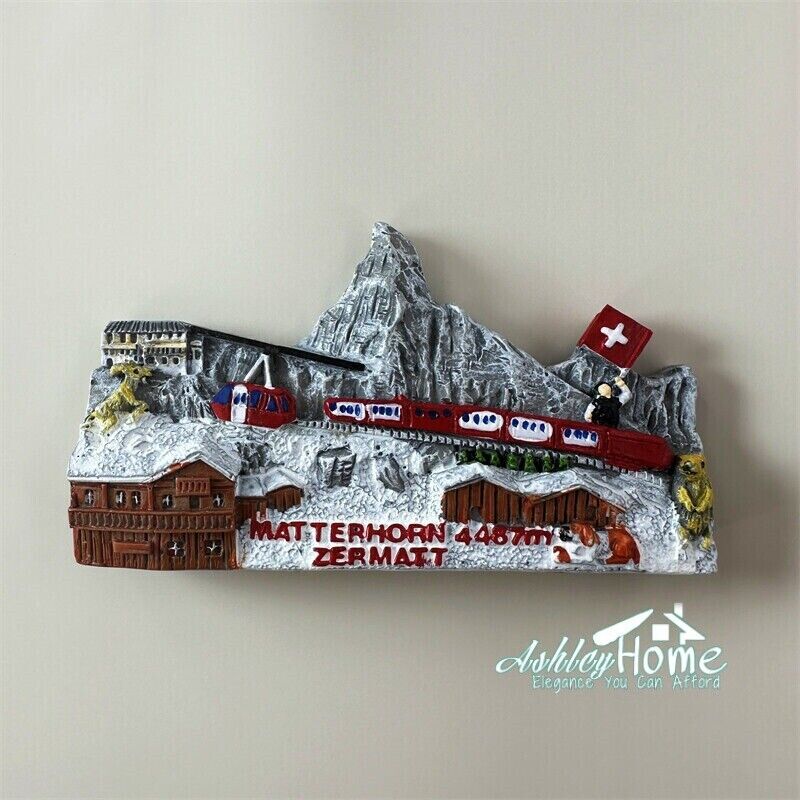 Jungfraujoch Top of Europe Switzerland Tourist Souvenir 3D Resin Fridge Magnet