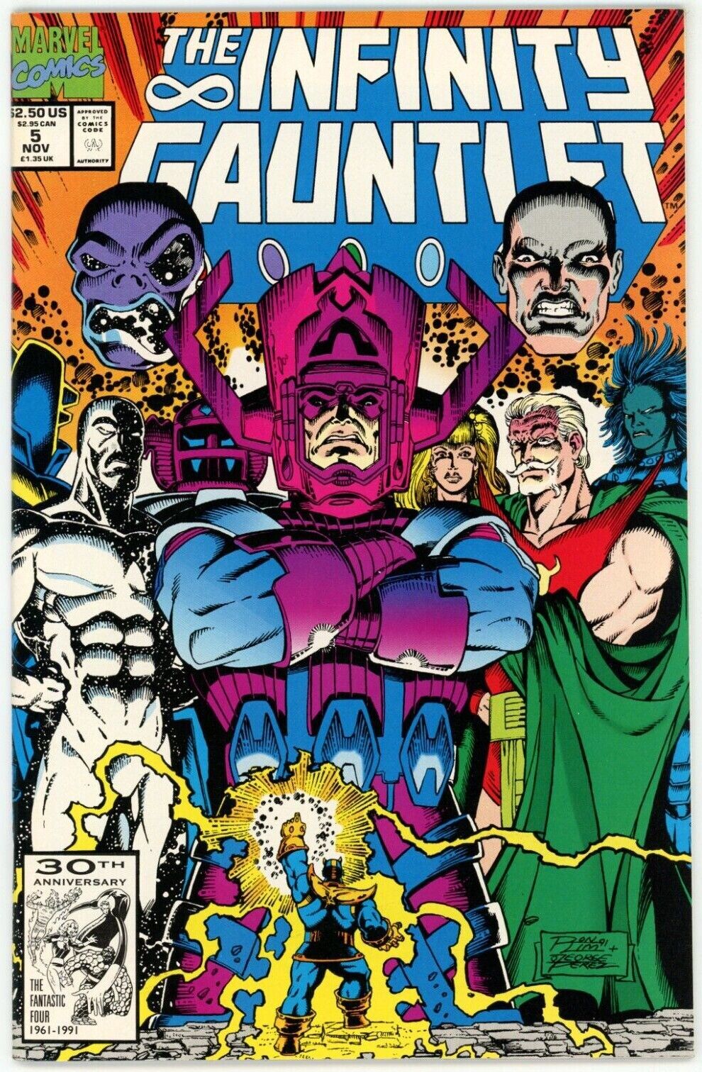 Infinity Gauntlet 5 1991 Jim Starlin Ron Lim Marvel Comics Thanos Nov