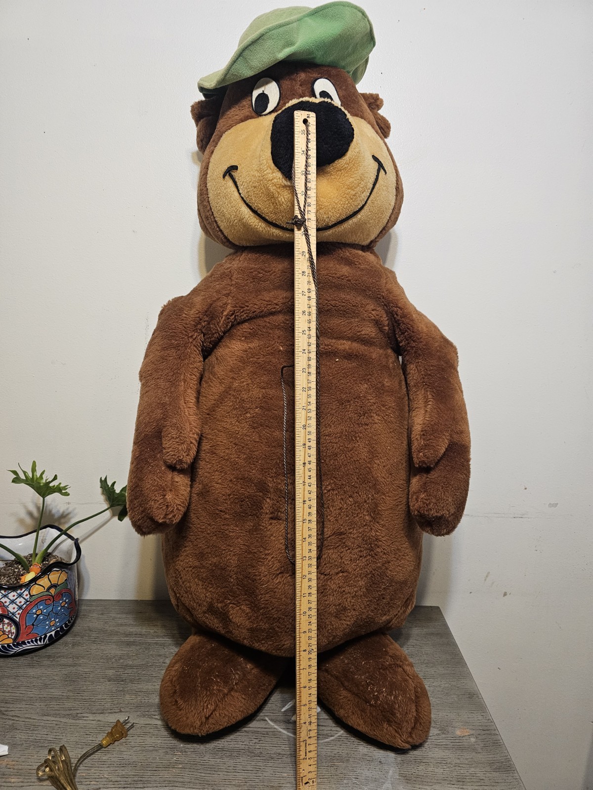 Rare 1980's Hanna-Barbera Mighty Star Yogi Bear 4Ft Tall Plush Stuffed Figure