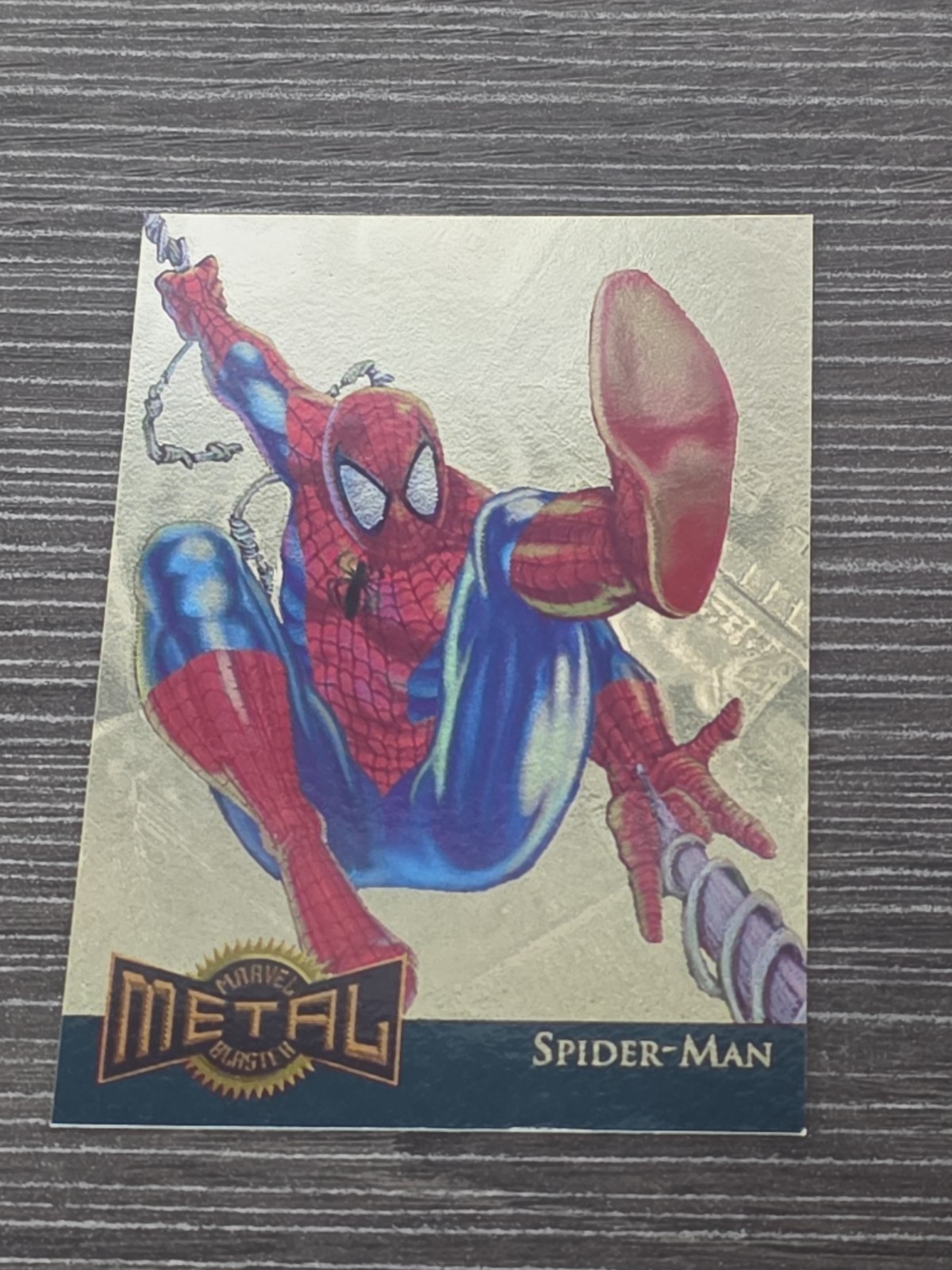 1995 Fleer Metal Marvel Spider-Man #12 Gold Blasters