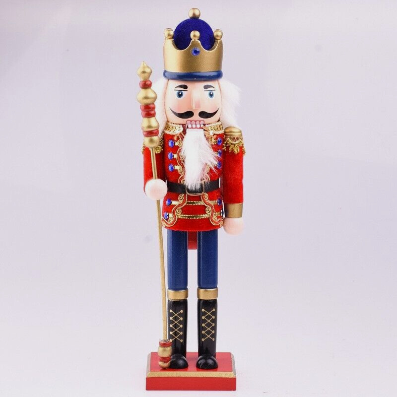 King in Red Handmade Christmas Nutcracker Traditional Decoration 15 inches 