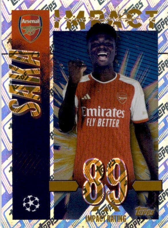 Topps Champions League 23/24 2023/2024 - PARALLEL Gold Impact Stickers Pick