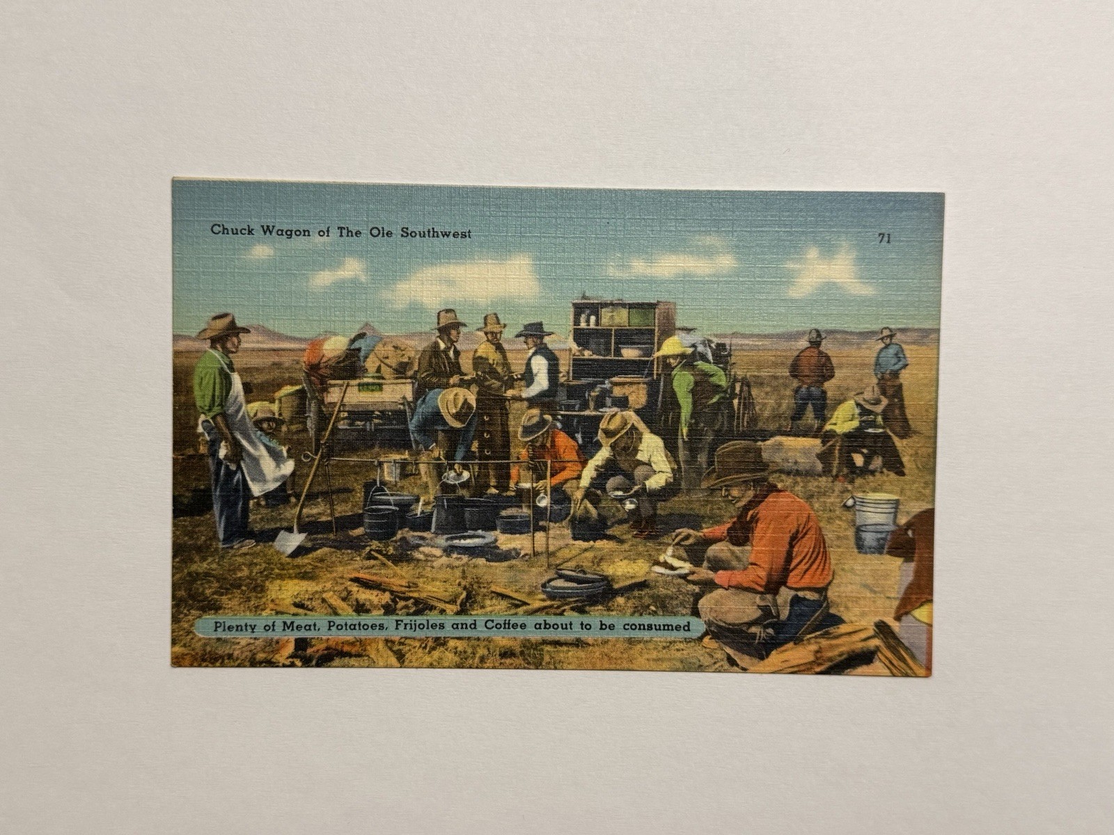 Vintage 1942 Chuck Wagon Ole Southwest Phoenix AZ Postcard Unposted Vintage 1942 Chuck Wagon Ole Southwest Phoenix AZ Postcard Unposted