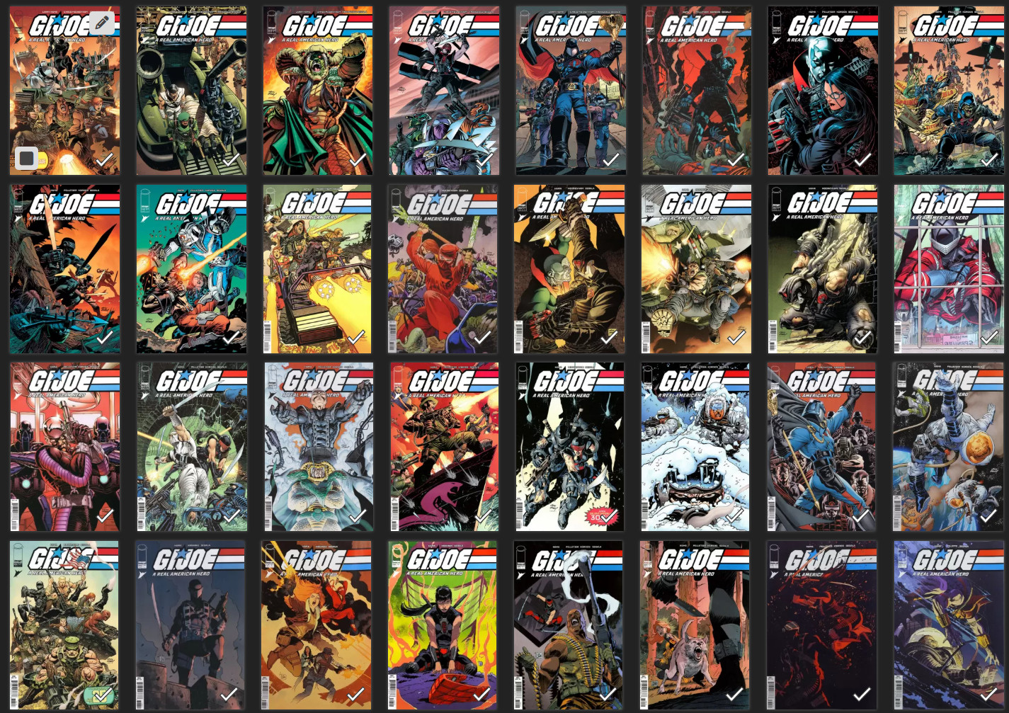 G.I. Joe: A Real American Hero 2023 Image #301-332 Complete Cover A GI Joe Set