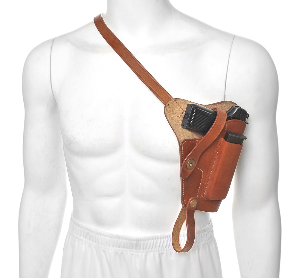 M3 Leather Shoulder Holster fits Yugo M57 T33 Tokarev with Spare Magazine Pouch
