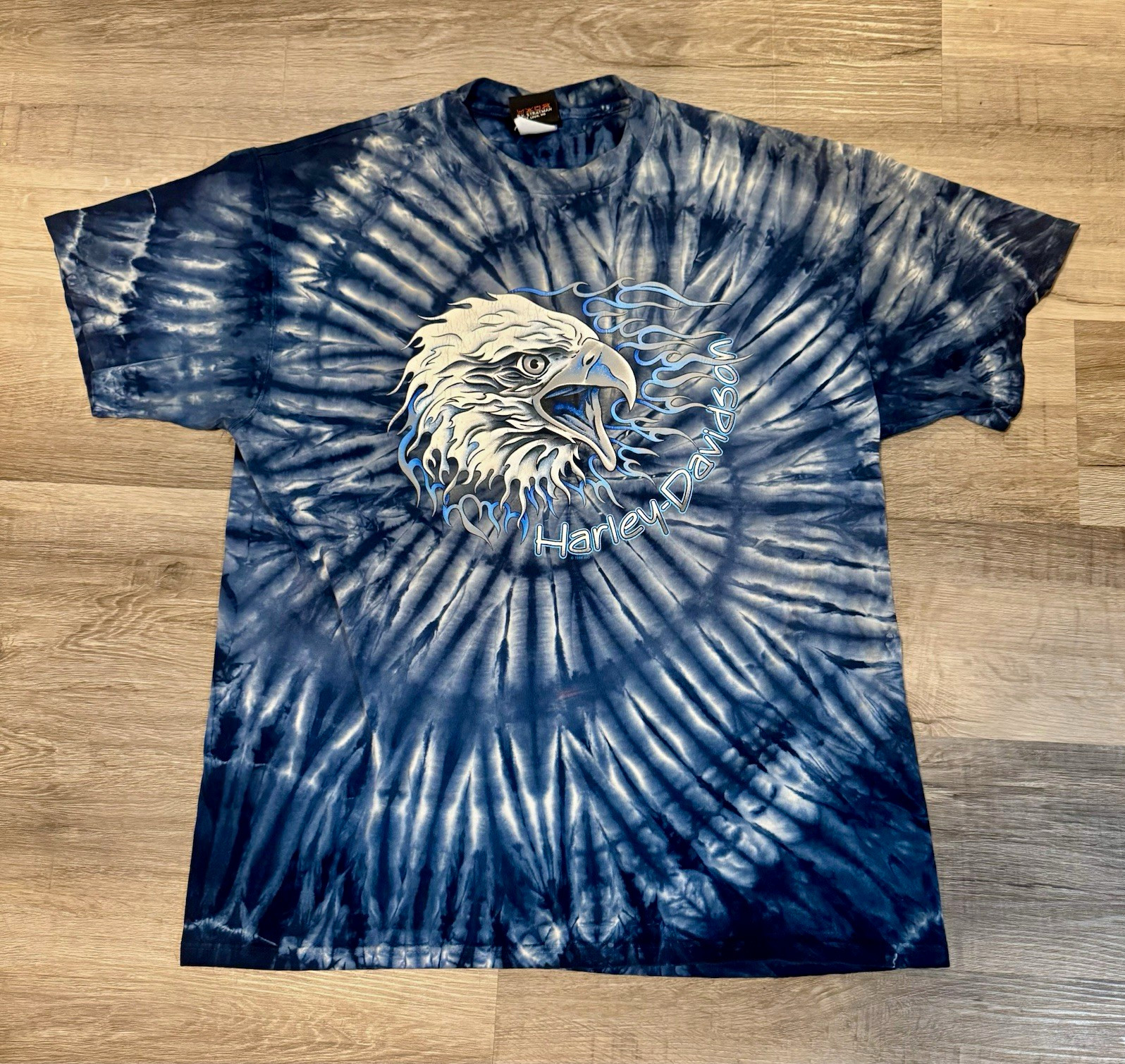 VTG 90s Dudley's San Francisco Harley-Davidson Tie Dye Eagle Logo Tee Shirt VTG 90s Dudley's San Francisco Harley-Davidson Tie Dye Eagle Logo Tee Shirt