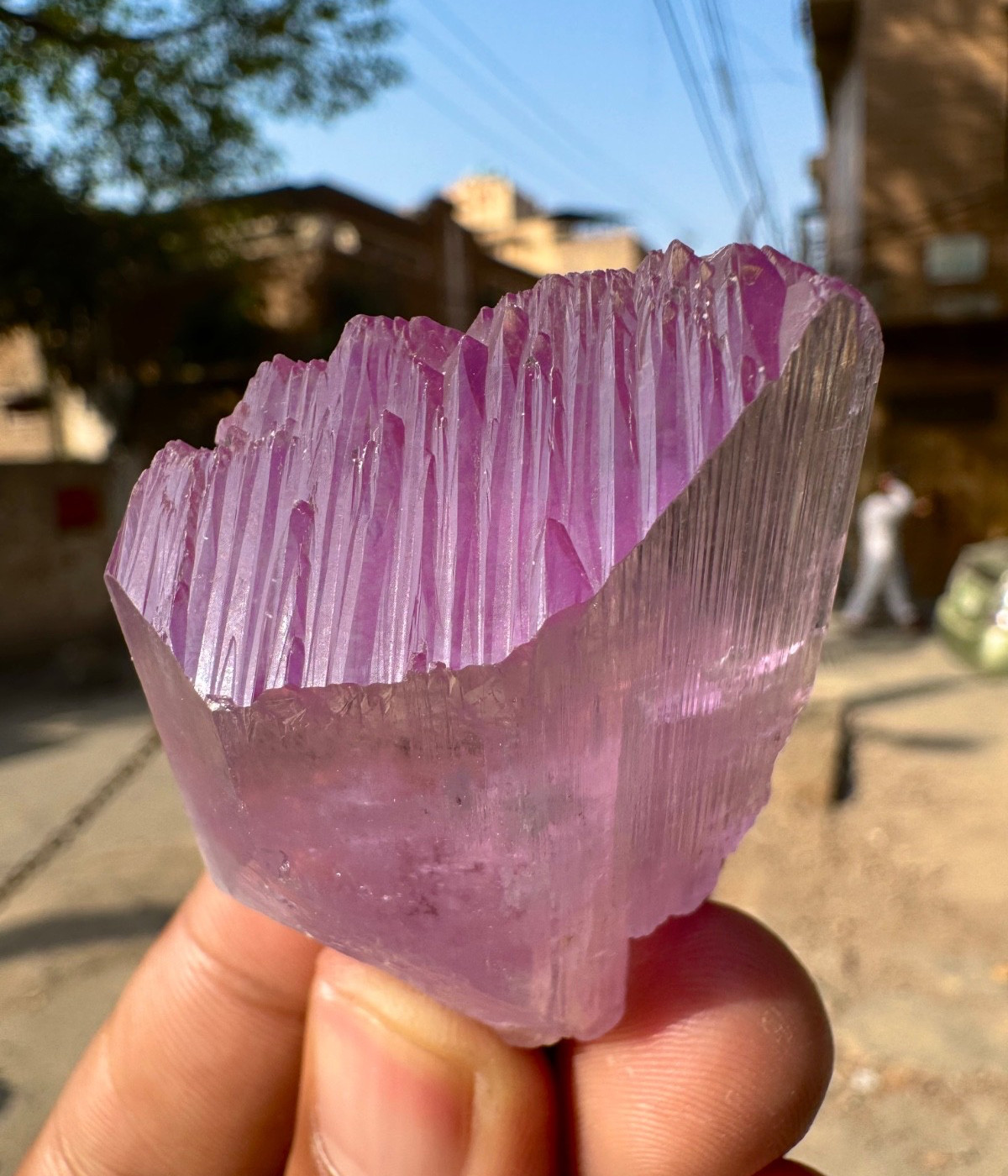 Etched Purple Kunzite Crystal , Specimen , Afg 250 CTS  @ Mineral Specimen