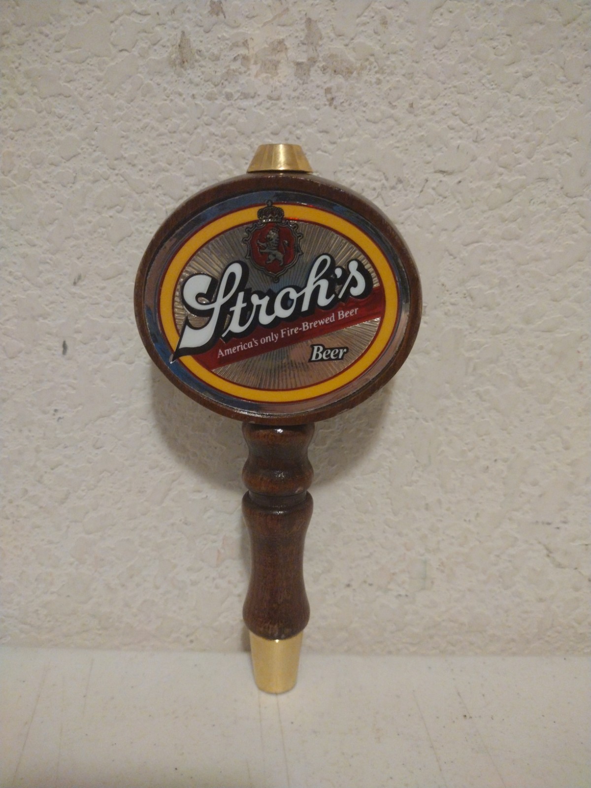 STROH\'S  Beer Wood Beer Tap Handle 7.5”.        B