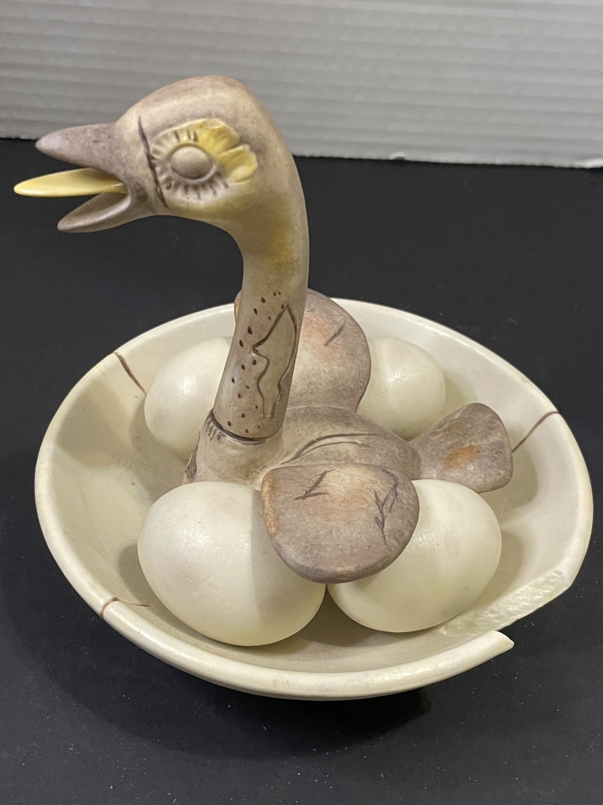 BOEHM Treasures Of TUTANKHAMUN Bird In Nest TC 9 Porcelain 1976 From Egypt