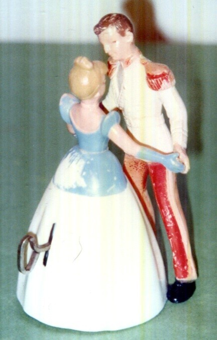 Vtg Disney Cinderella & Prince Wind Up Dancing Figures Toy Irwin 1950's Works