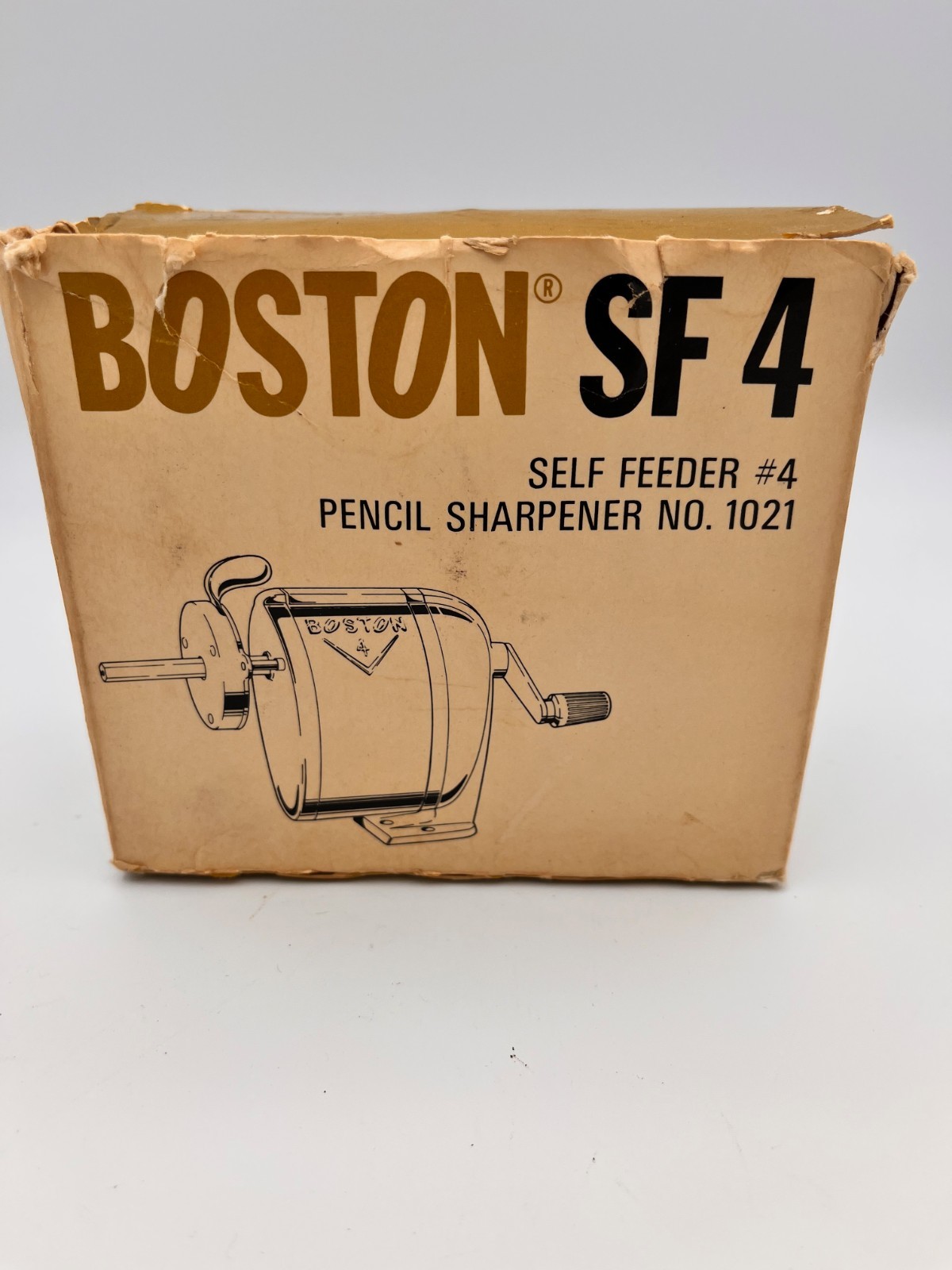 Vintage Boston # 4 Self Feeding Desk  Mounted Pencil Sharpener NO:1021 Working