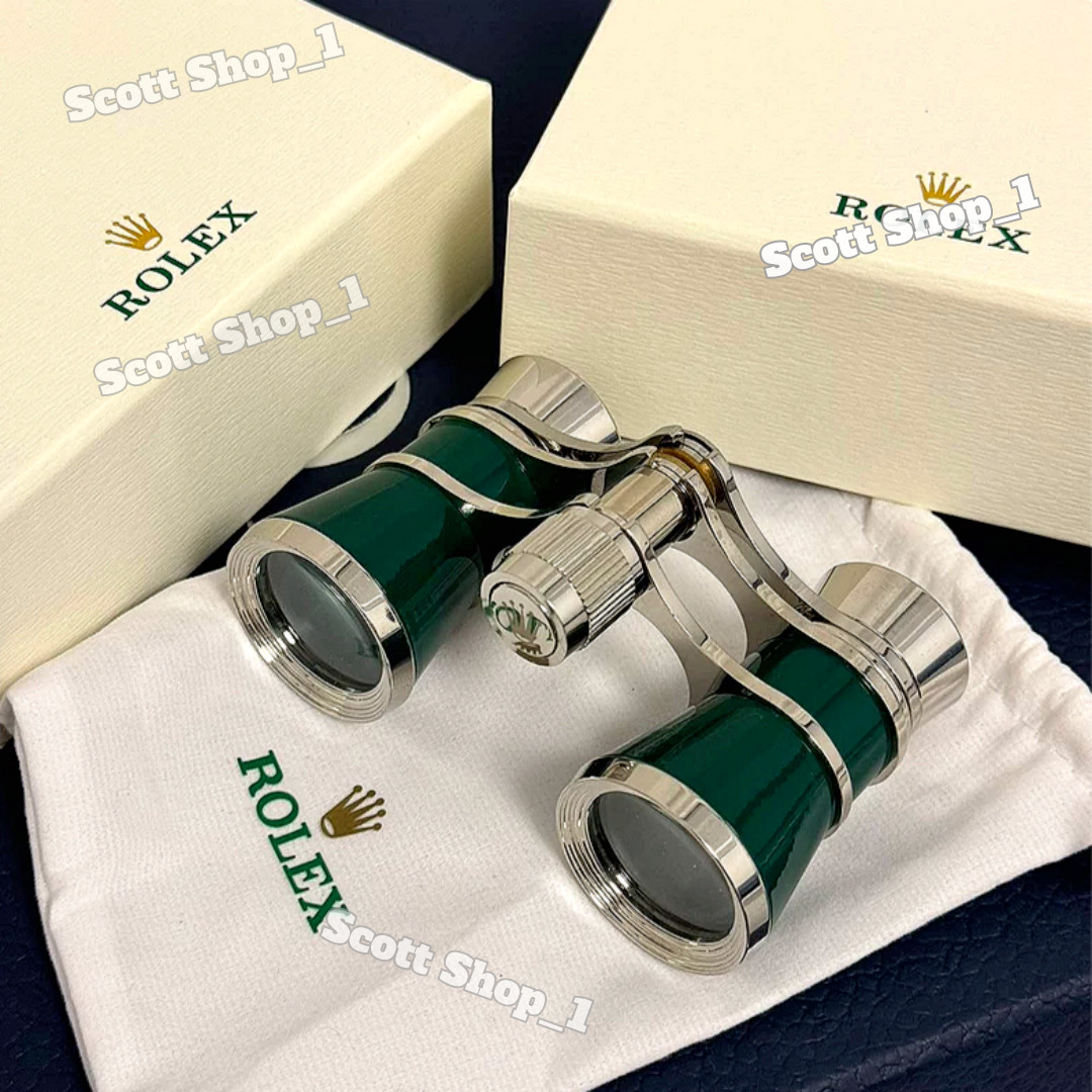 ROLEX Green Opera Glasses Binoculars VIP Gift Boutique Display Rare w/ Box