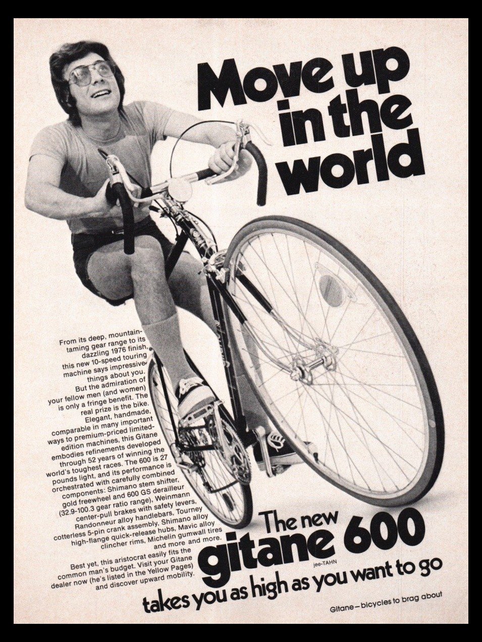 1976 Gitane 600ORIGINAL Vintage Bike Bicycle Print ad /mini poster