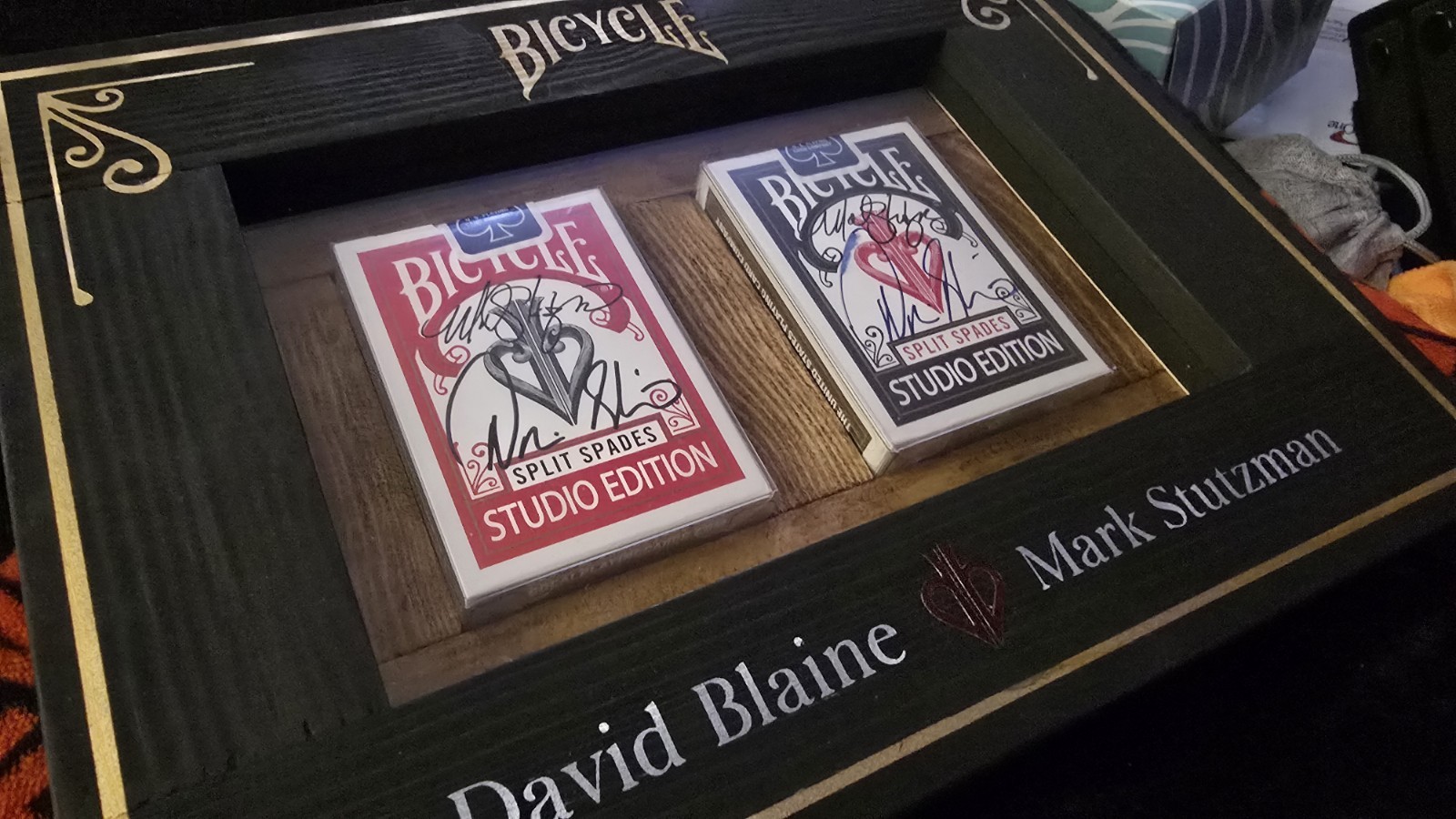 David Blaine/Mark Stutzman SIGNED Bicycle Studio Split Spade Set In Custom Frame David Blaine/Mark Stutzman SIGNED Bicycle Studio Split Spade Set In Custom Frame