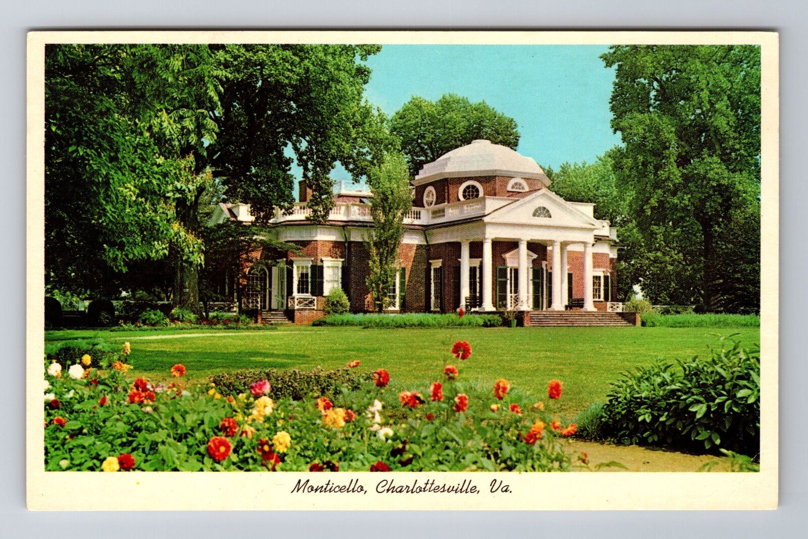 Charlottesville VA-Virginia, Monticello, Antique, Vintage Souvenir Postcard
