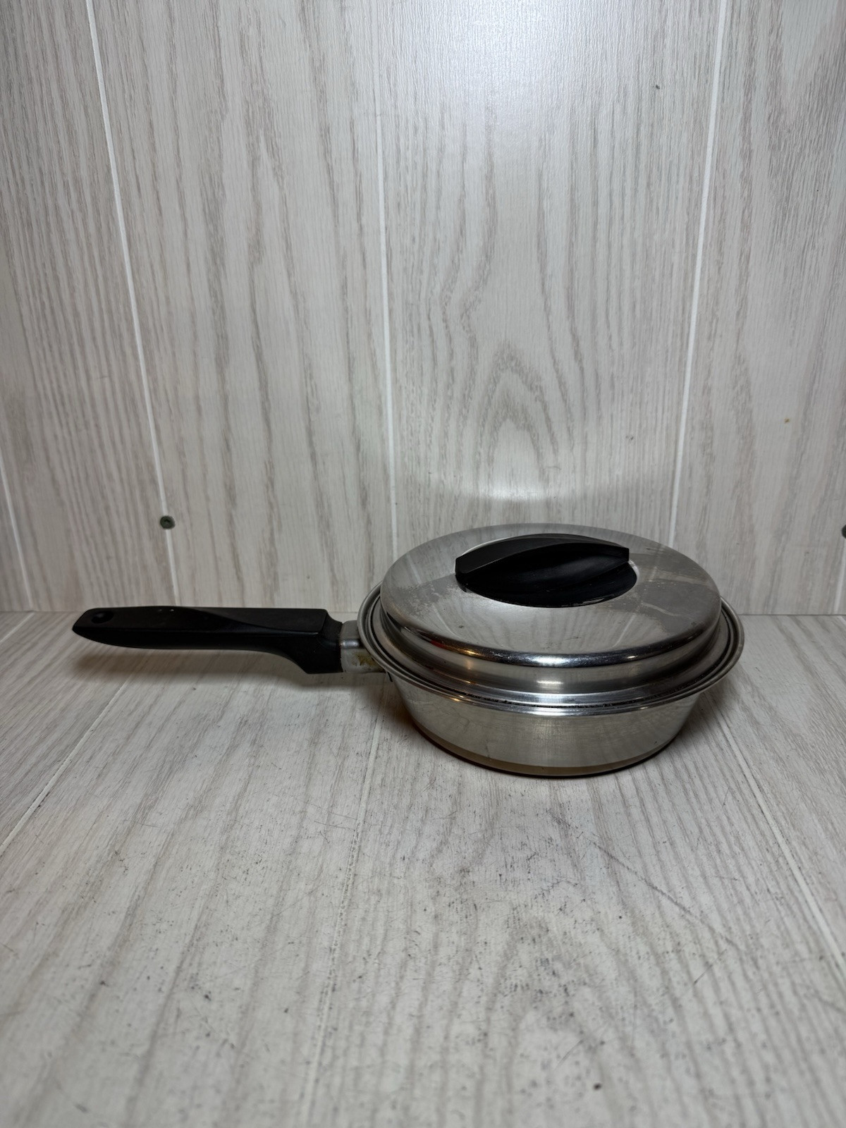 Vintage Ekcoware Thick Copper Bottom 7 Inch Frying Pan USA Made Chicago with Lid