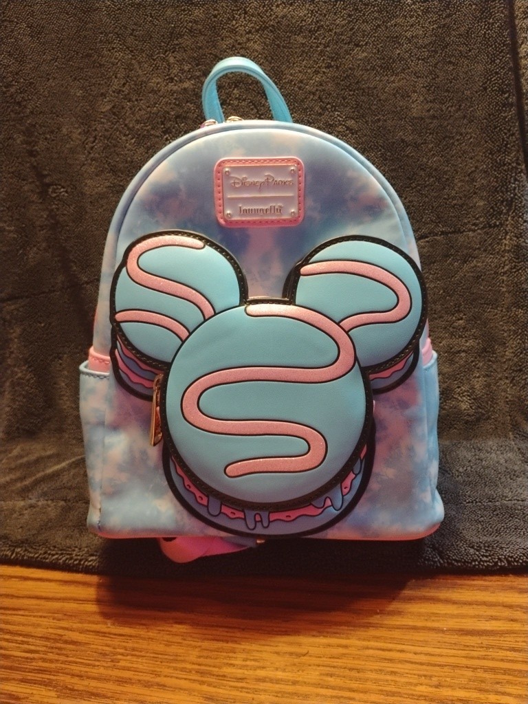 NWT Disney Parks Mickey Macaron Loungefly Mini Backpack