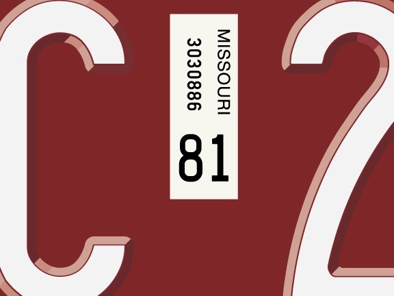 1981 Missouri License Plate Registration Sticker, MO, Decal