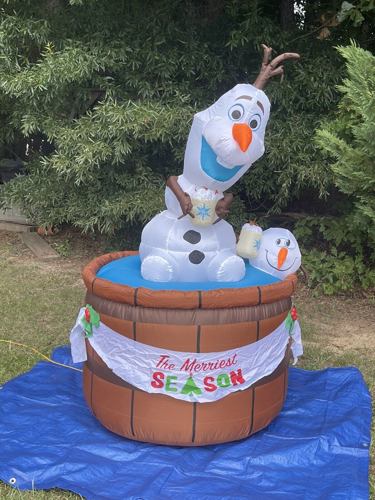 Gemmy 6’ Prototype Lighted Christmas Animated FROZEN Olaf  Inflatable Airblown
