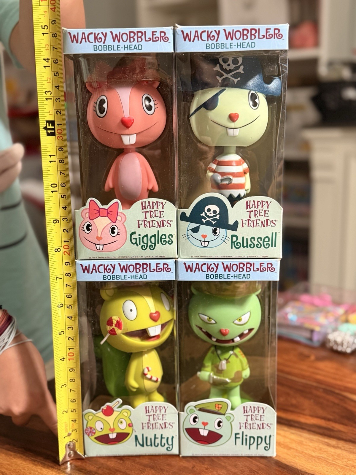 Funko Happy Tree Friends Wacky Wobbler Bobbleheads 4-Pack Vinyl, New