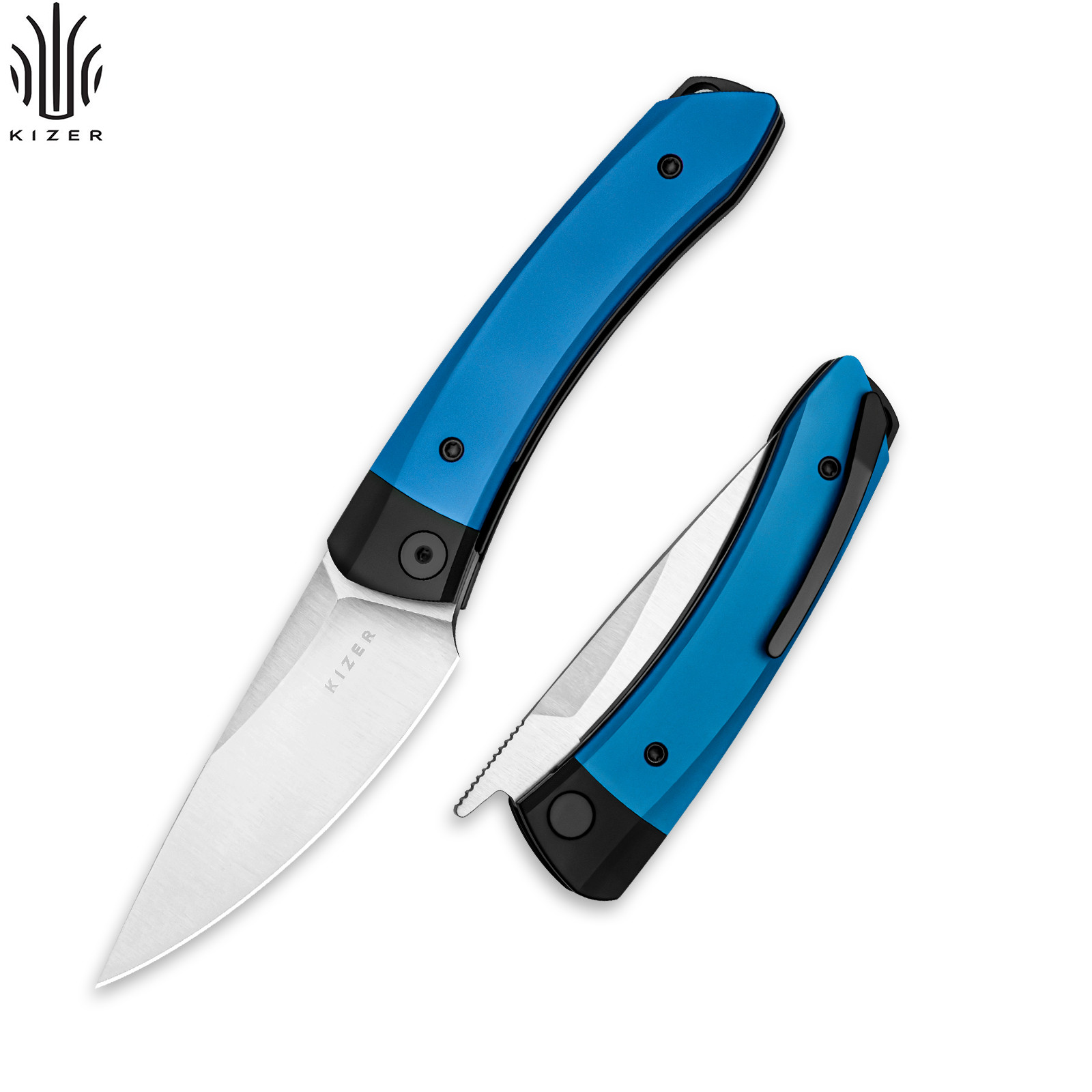 Kizer Mini Momo Drop Point Folding Pocket Knife 154CM Blade Aluminum Handle