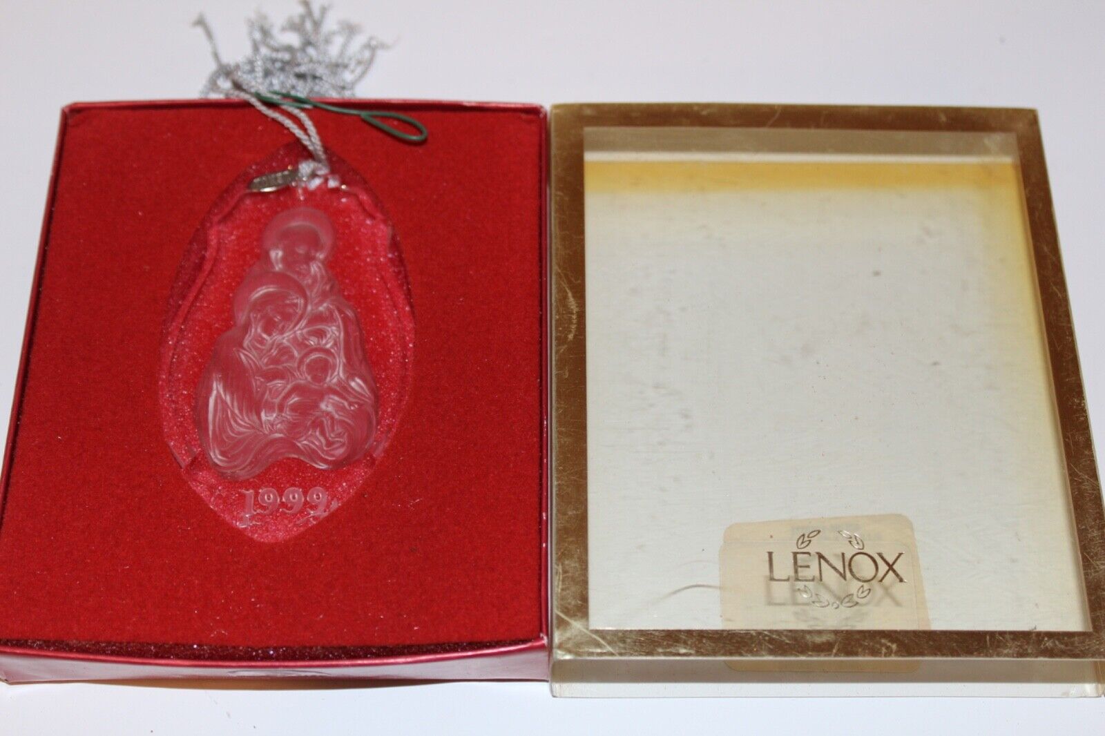 Lenox Crystal Ornament 1999 Holy Family Ornament  Made in Germany Original Box