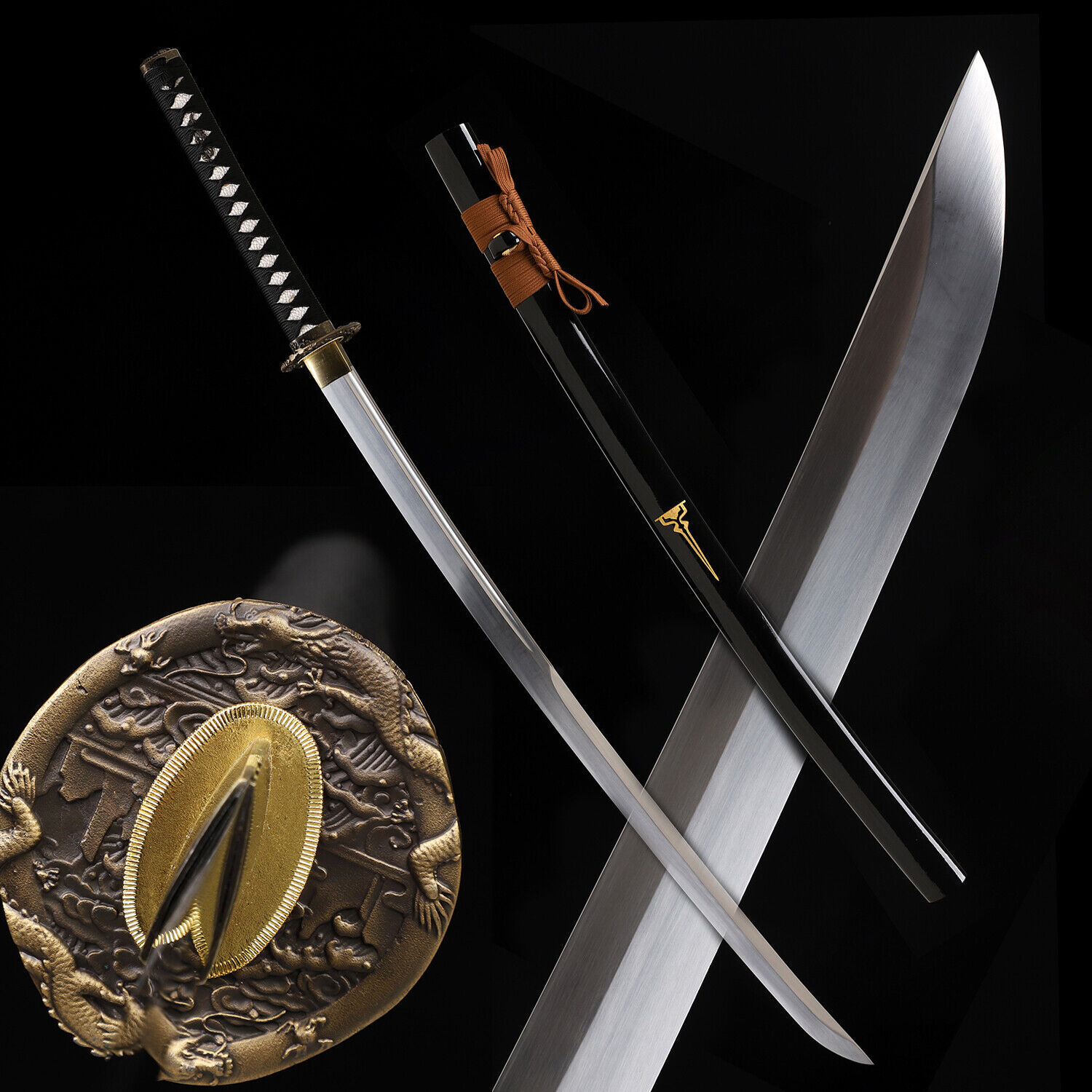 Hand Polished JP Samurai Sword Katana 9260 Spring Steel Sharp Unokubi Zukur