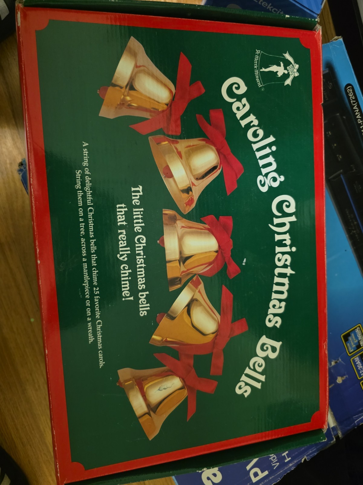 VTG Ye Merrie Minstrel Caroling Christmas Bells Plays 25 Songs 12v dc WORKS